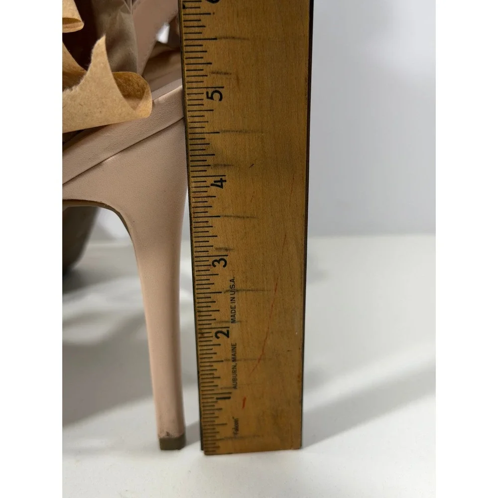 Guess Nude‎ Beige Lace Up Platform Gladiator Stiletto Heels Sandals Womens Sz 7M